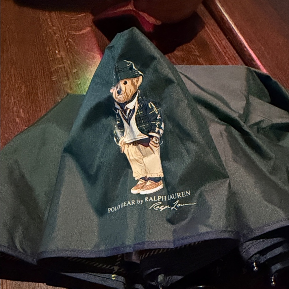 Ralph Lauren Green Polo Bear Umbrella